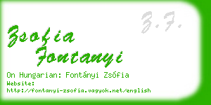 zsofia fontanyi business card